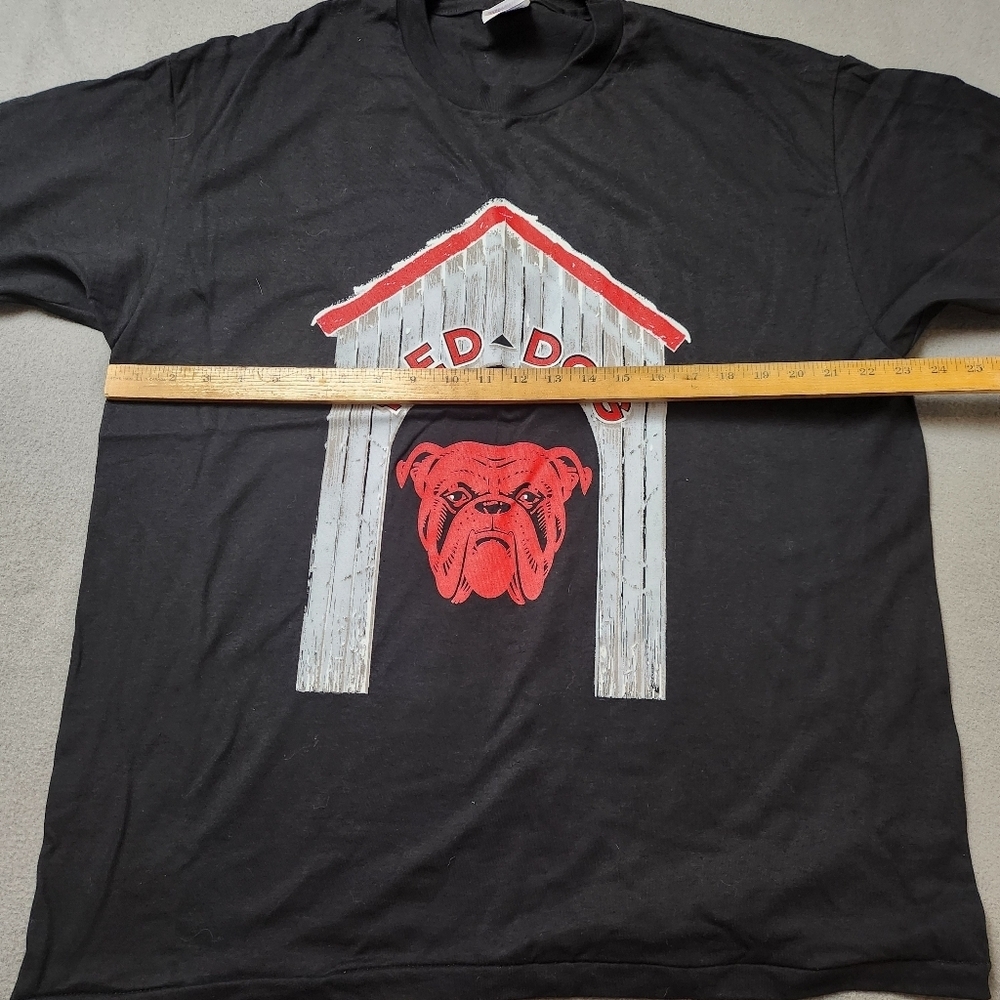 VTG 90s Hanes Red Dog Made in USA T-shirt men XL retro black - Picture 7 of 7